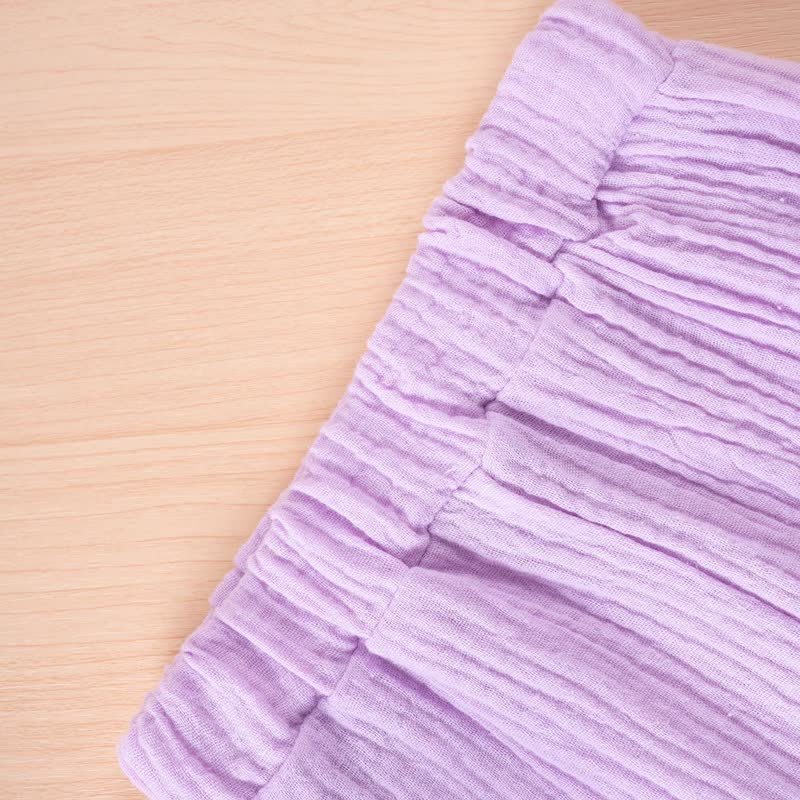 Toddler Girl Solid Color Crinkled Sleeveless Ruffle Hem Top and Pants 2-piece Set - image 9