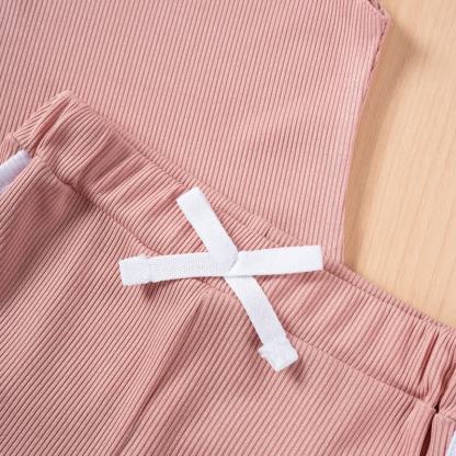 Toddler Girls Ribbed Ruffle Top and Shorts 2-piece Set - image 9