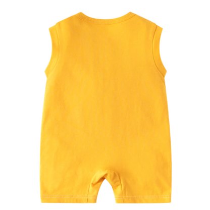 Baby Cartoon Patch Colorblock Sleeveless Onesie - image 14