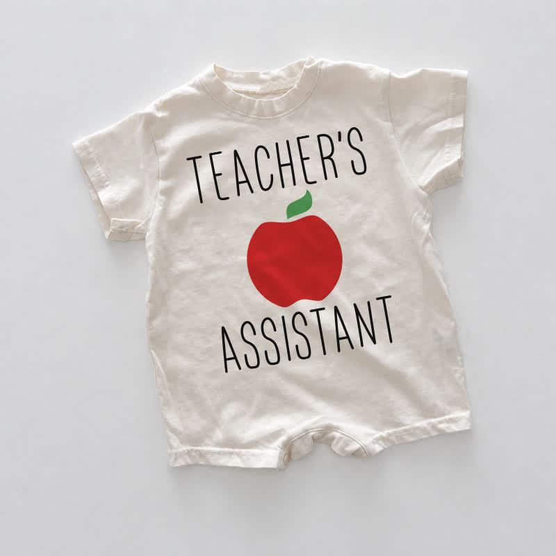 TEACHER'S ASSISTANT Baby White Romper - White - 18-24M - image 1