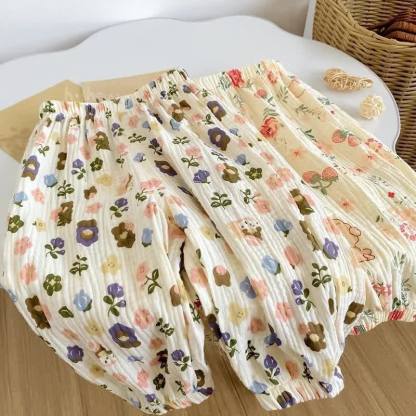 Toddler Baby Floral&Bear Print Summer Pants - image 7