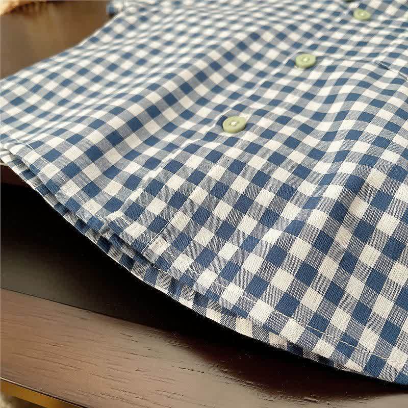 Toddler Baby Blue Gingham Bow Tie Top and Beige Pants 2-piece Set - image 10