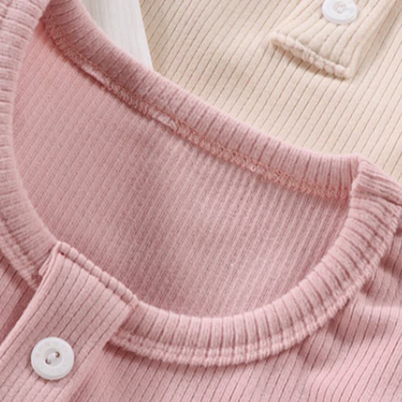 Toddler Baby Solid Color Ribbed Long Sleeve T-Shirt - image 15