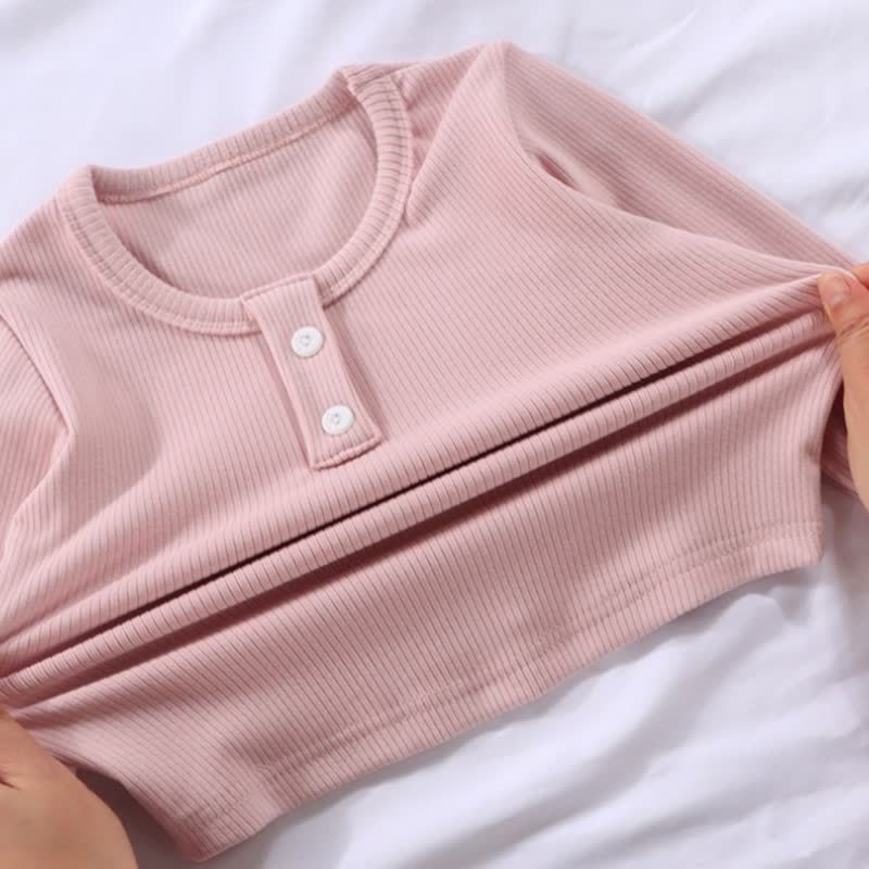 Toddler Baby Solid Color Ribbed Long Sleeve T-Shirt - image 17