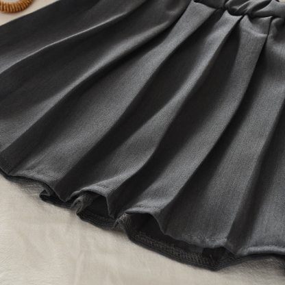 Toddler Girl Gray School Style Sleeveless Top and Skirt 2-piece Set - image 8