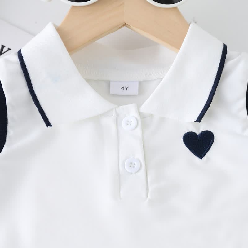Toddler Girl Heart Sleeveless Top and Skirt 2-piece Set - image 3