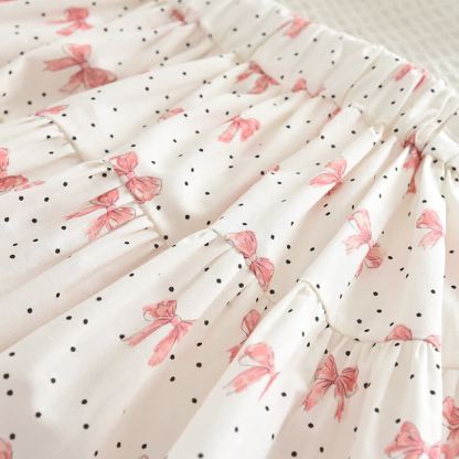 Toddler Girl White&Pink Bow Top and Skirt 2-piece Set - image 9