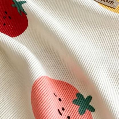 Baby Fruit Patch Striped Short Sleeve Romper - image 3