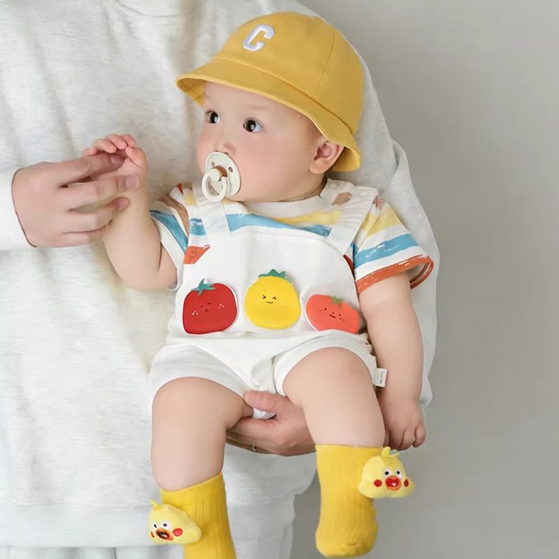 Baby Fruit Patch Striped Short Sleeve Romper - image 5