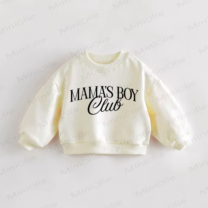 MAMA'S BOY CLUB Baby Toddler Cream Sweatshirt - Cream - 3-5T - image 1