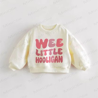 WEE LITTLE HOOLIGAN Baby Toddler Cream Sweatshirt - Cream - 3-5T - image 1