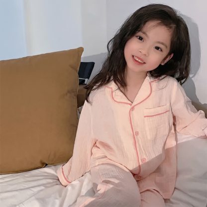 Toddler Animal/Solid Color Long Sleeve Top and Pants Pajama Set - Pink - 10-11T - image 3