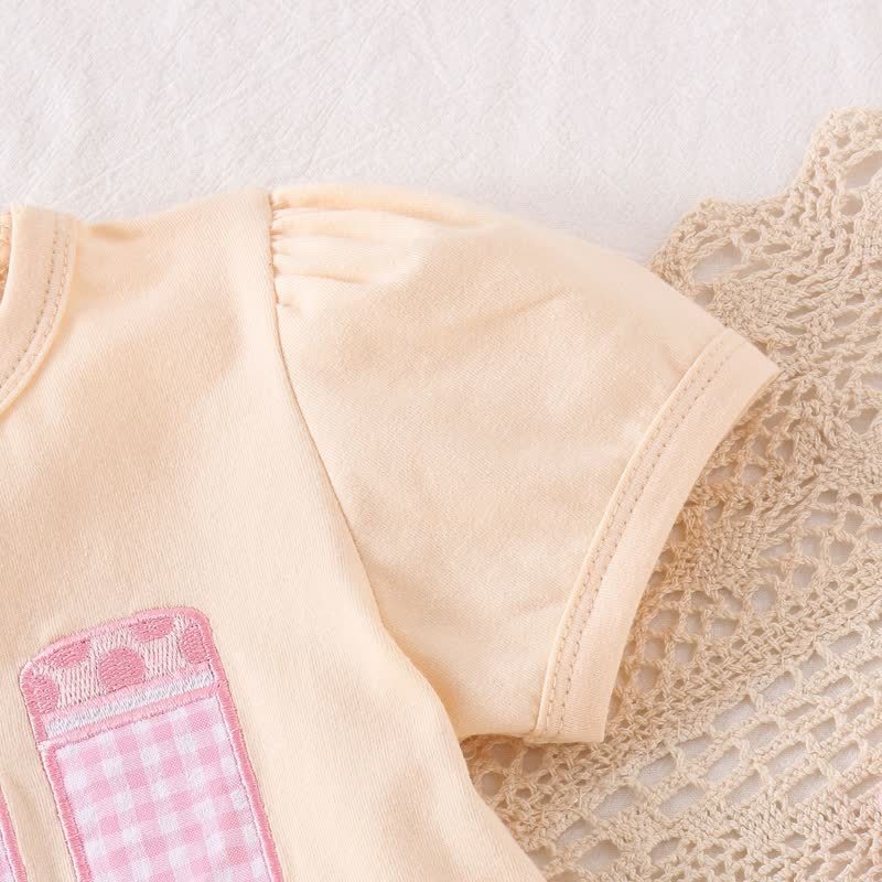 Toddler Baby Girls Pencil Applique Top and Shorts 2-piece Set - image 6
