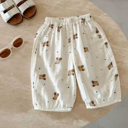 Baby Toddler Boy Puppy Print Pants - White - 3-4T - image 2