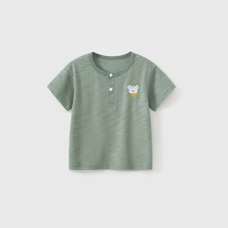Baby Toddler Animal Print Short-Sleeve Tee - Green - 3-4T - image 4