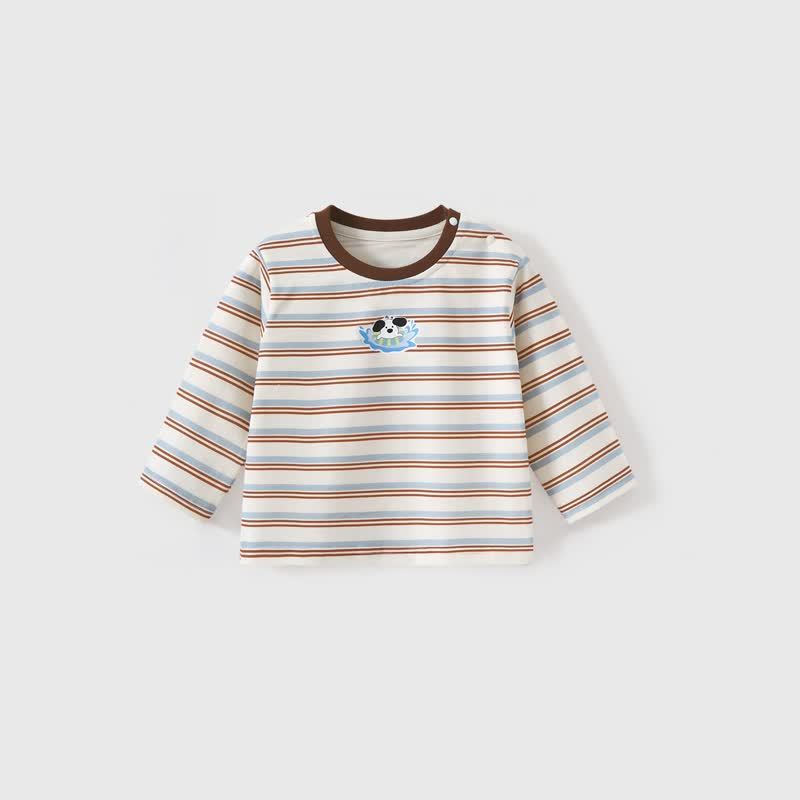 Toddler Baby Striped Dog Print Long Sleeve Tee - Blue - 4-5T - image 3