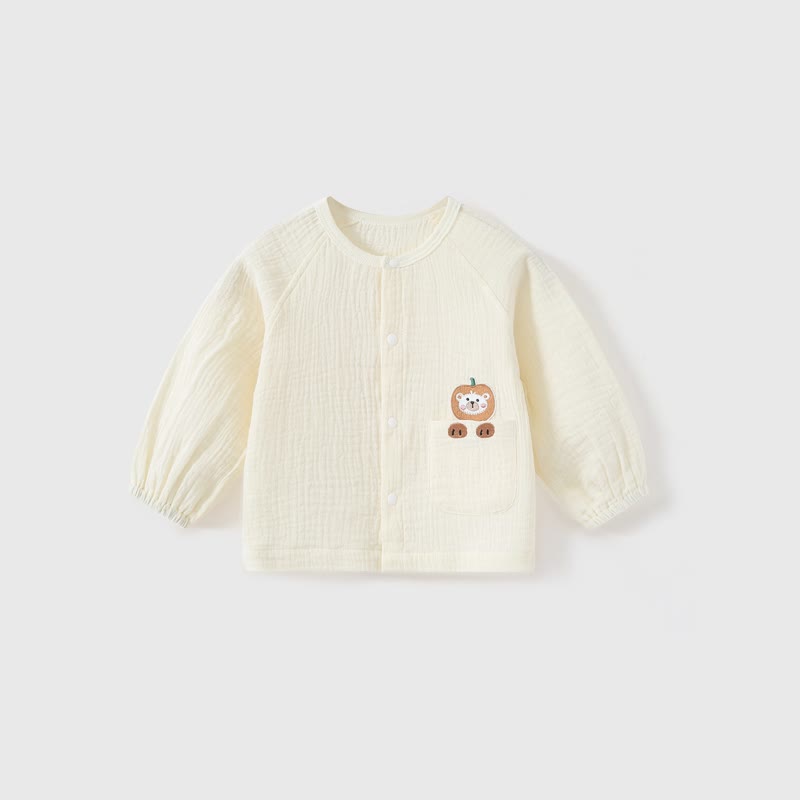 Baby Toddler Cartoon Print Snap Front Cardigan - Beige - 3-4T - image 3