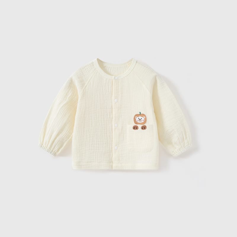 Baby Toddler Cartoon Print Snap Front Cardigan - Beige - 3-4T - image 3