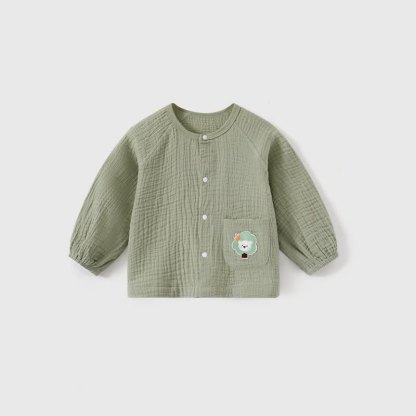 Baby Toddler Cartoon Print Snap Front Cardigan - Green - 3-4T - image 2