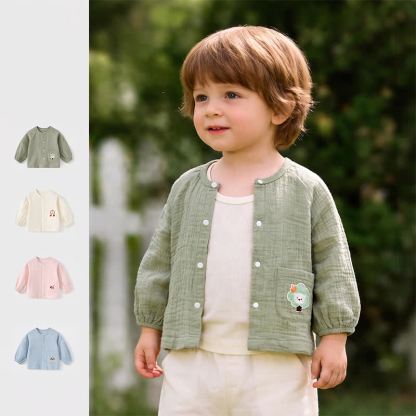Baby Toddler Cartoon Print Snap Front Cardigan - image 1