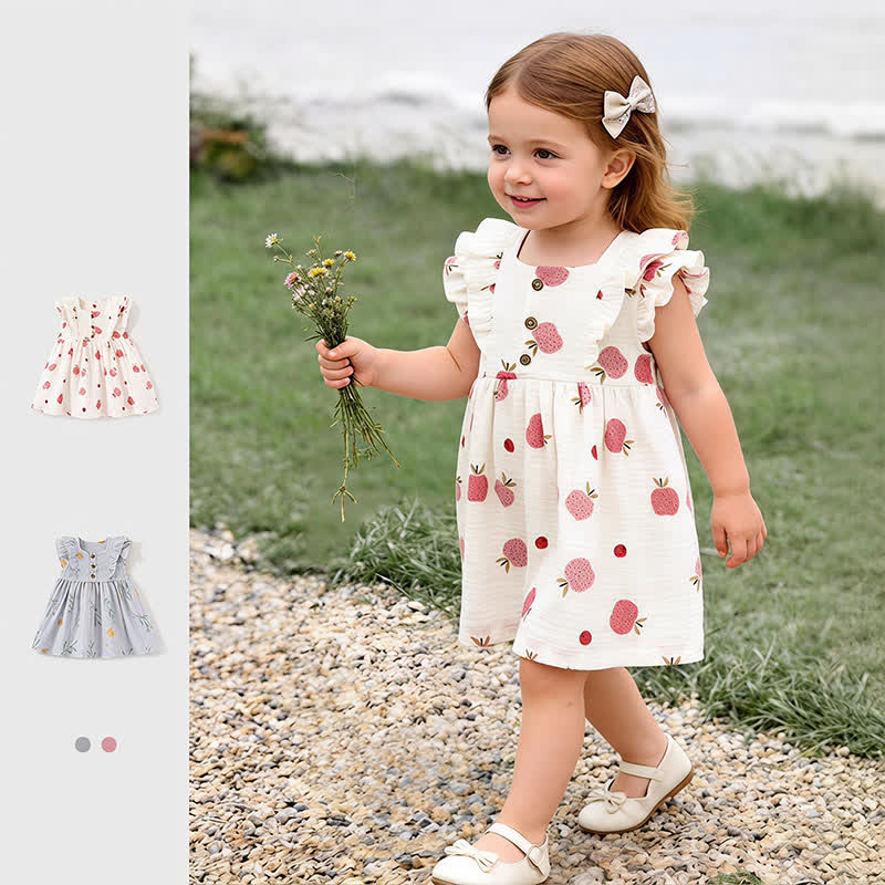 Baby Girl Fruit/Flower Sleeveless Summer Dress - image 1