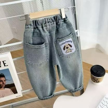 CUTE PUPPY Toddler Boy Washed Denim Pants - image 2