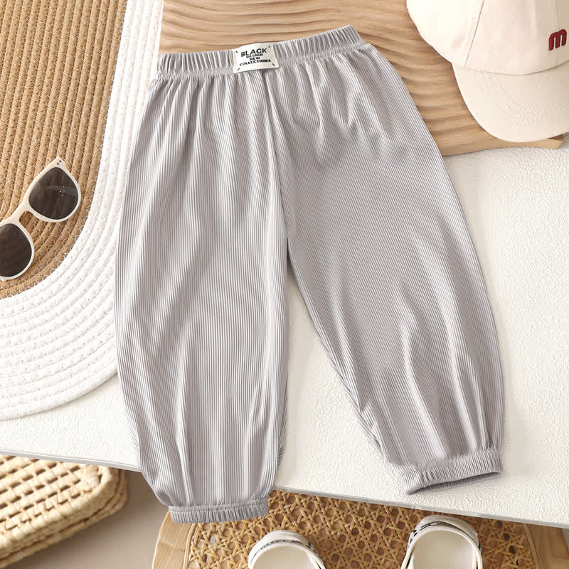 Toddler Solid Color Lightweight Ribbed Pants - Gray - 10-11T - image 5