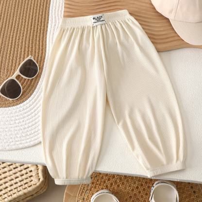 Toddler Solid Color Lightweight Ribbed Pants - Beige - 10-11T - image 7