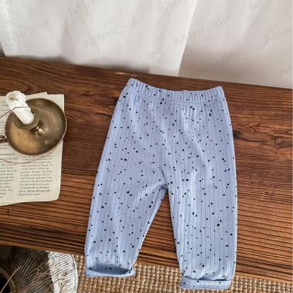 Baby Polka Dot Ribbed Leggings - Blue - 2-3T - image 13