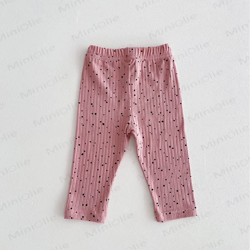 Baby Polka Dot Ribbed Leggings - image 17