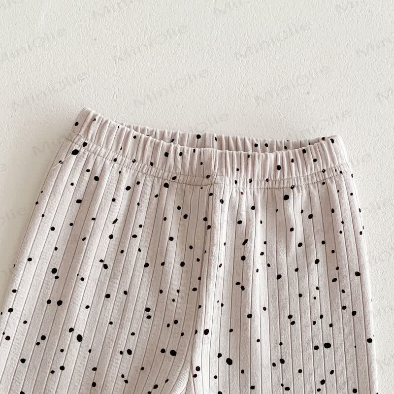Baby Polka Dot Ribbed Leggings - image 11