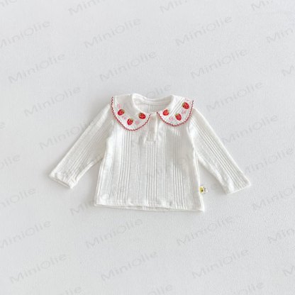 Baby Toddler Girl Strawberry Peter Pan Collar Long Sleeve T-Shirt - image 10