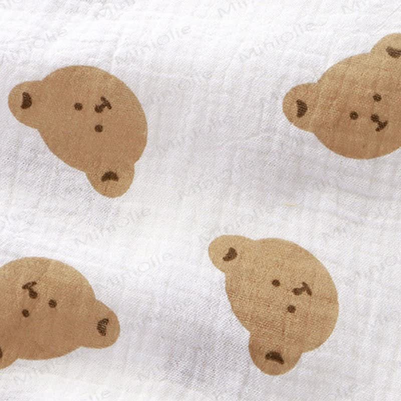 Baby Bear/Floral Gauze Romper with Ruffle Bonnet - image 8