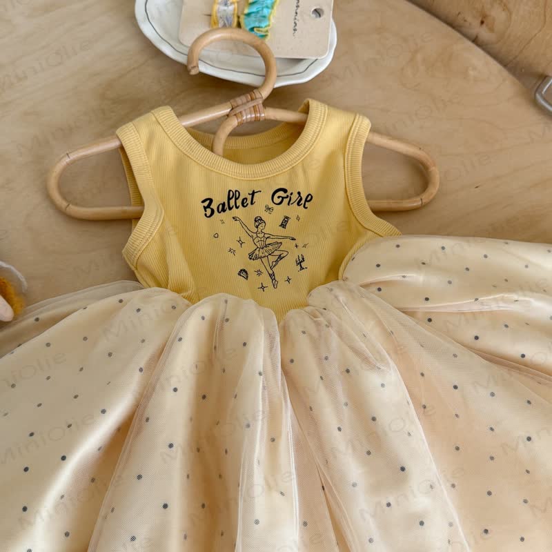 BALLET GIRL Toddler Baby Girl Polka Dot Tank Dress - image 8