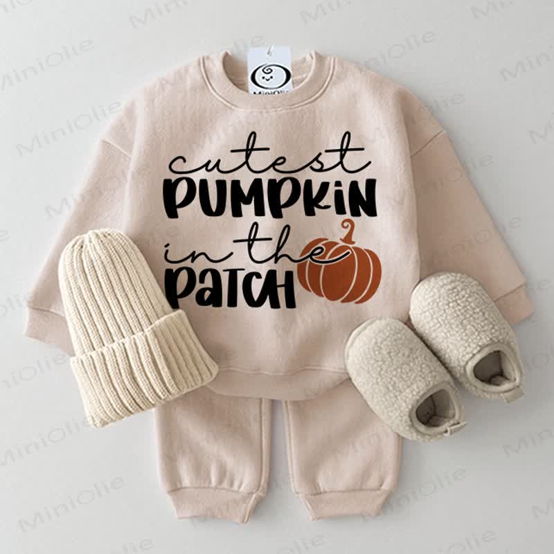 PUMPKIN PATCH Baby Beige Sweatshirt 2-piece Set - Beige - 2-3T - image 1