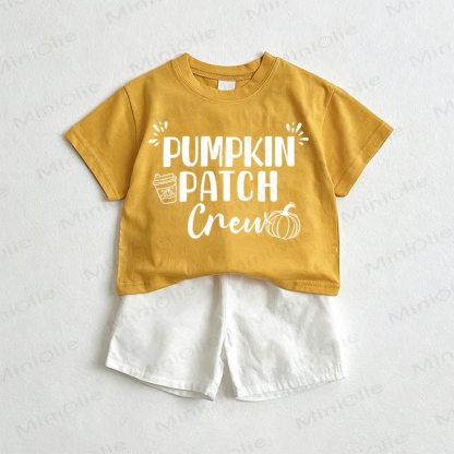PUMPKIN PATCH Baby Tee and Shorts 2-Piece Set - Yellow&White - 3-5T - image 1