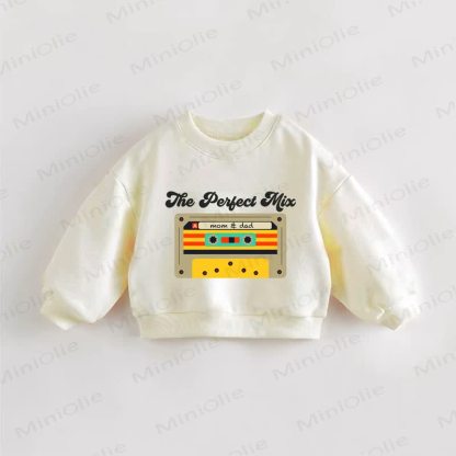 THE PERFECT MIX MOM & DAD Baby Toddler Cream Sweatshirt - Cream - 3-5T - image 1