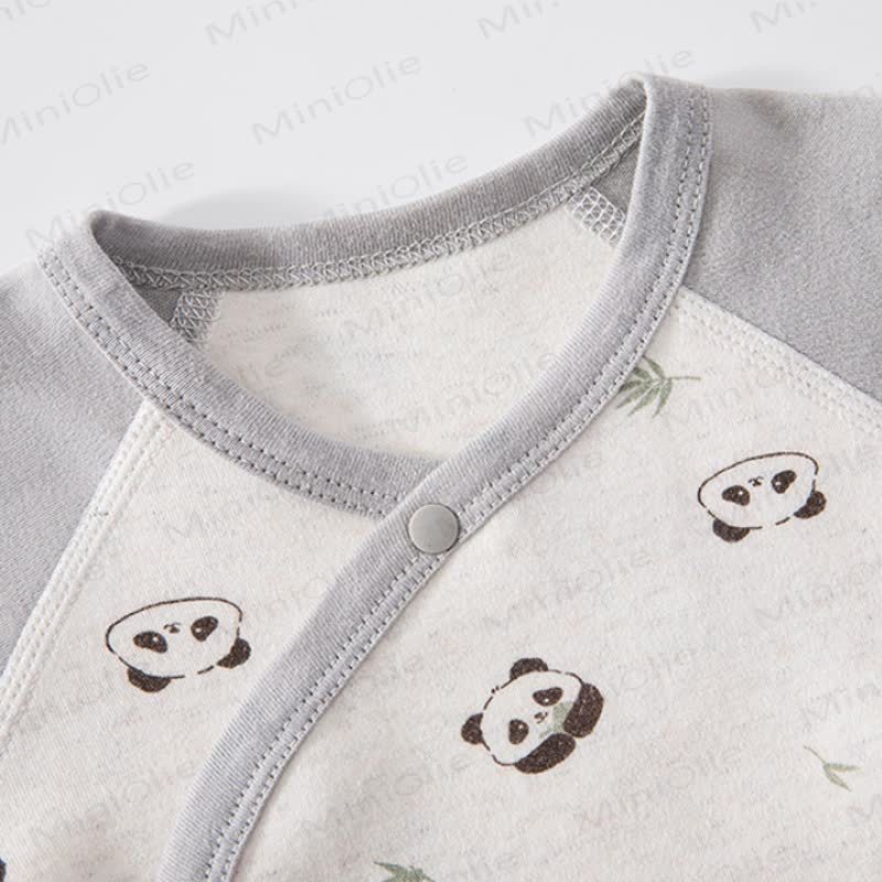 Baby Cotton Long Sleeve Wrap Romper - image 8