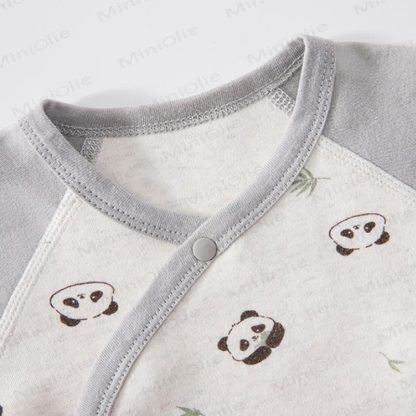 Baby Cotton Long Sleeve Wrap Romper - image 8