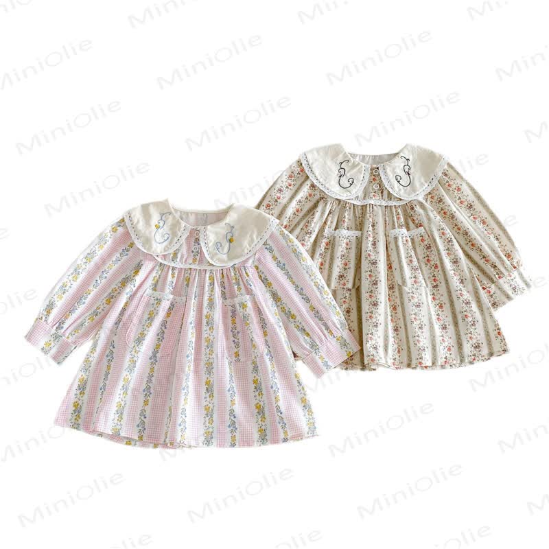 Toddler Girl Floral Long Sleeve Dress - image 3