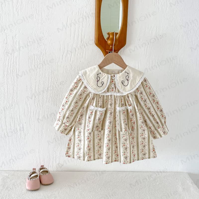 Toddler Girl Floral Long Sleeve Dress - image 13