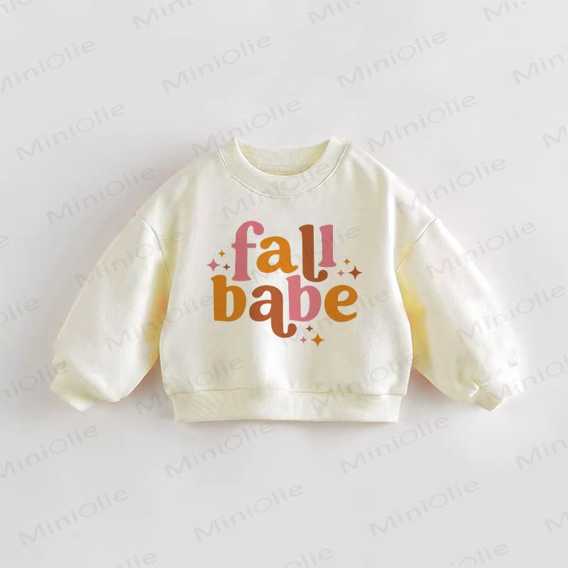 FALL BABE Baby Toddler Sweatshirt - Cream - 3-5T - image 1