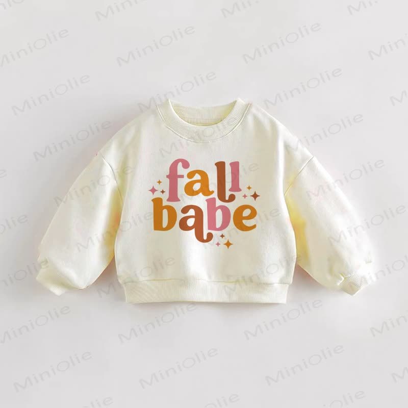 FALL BABE Baby Toddler Sweatshirt - Cream - 3-5T - image 1