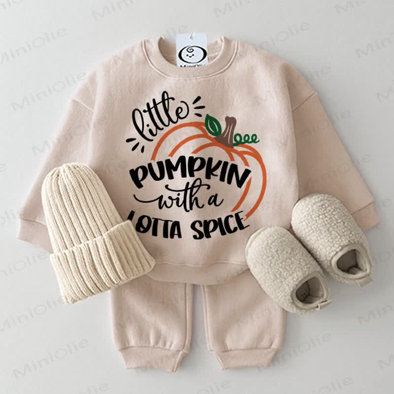 LITTLE PUMPKIN WITH A LOTTA SPICE Baby 2-piece Beige Set - Beige - 2-3T - image 1