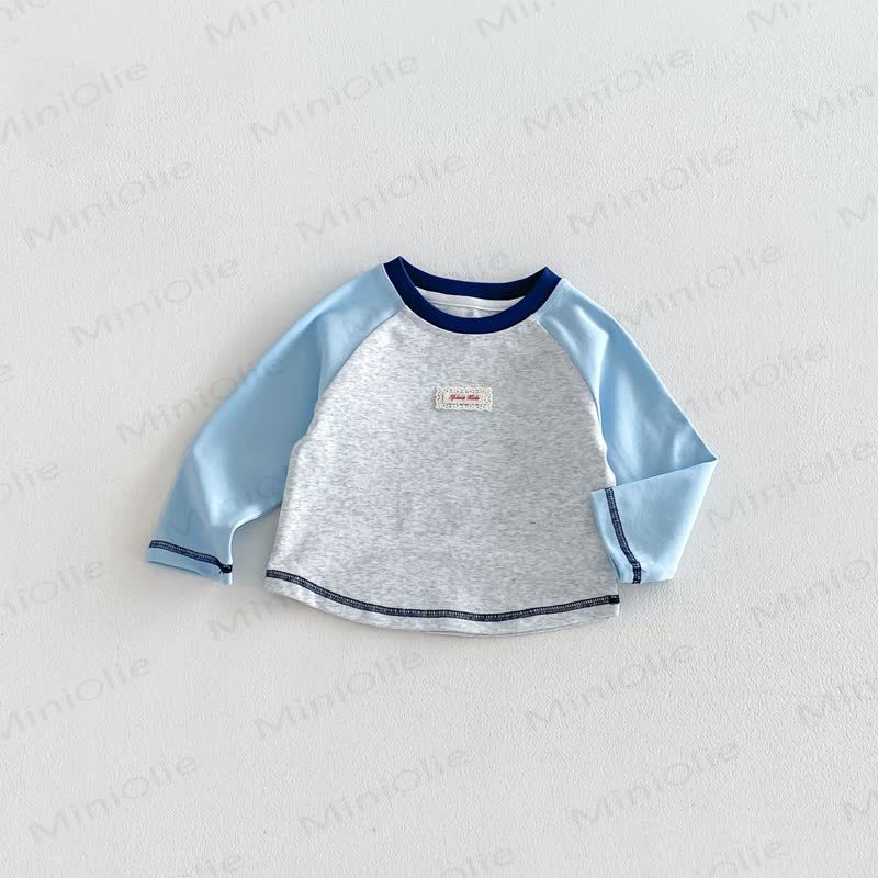 Baby Toddler Lace Label Color Block Long Sleeve T-Shirt - Gray - 6-7T - image 7