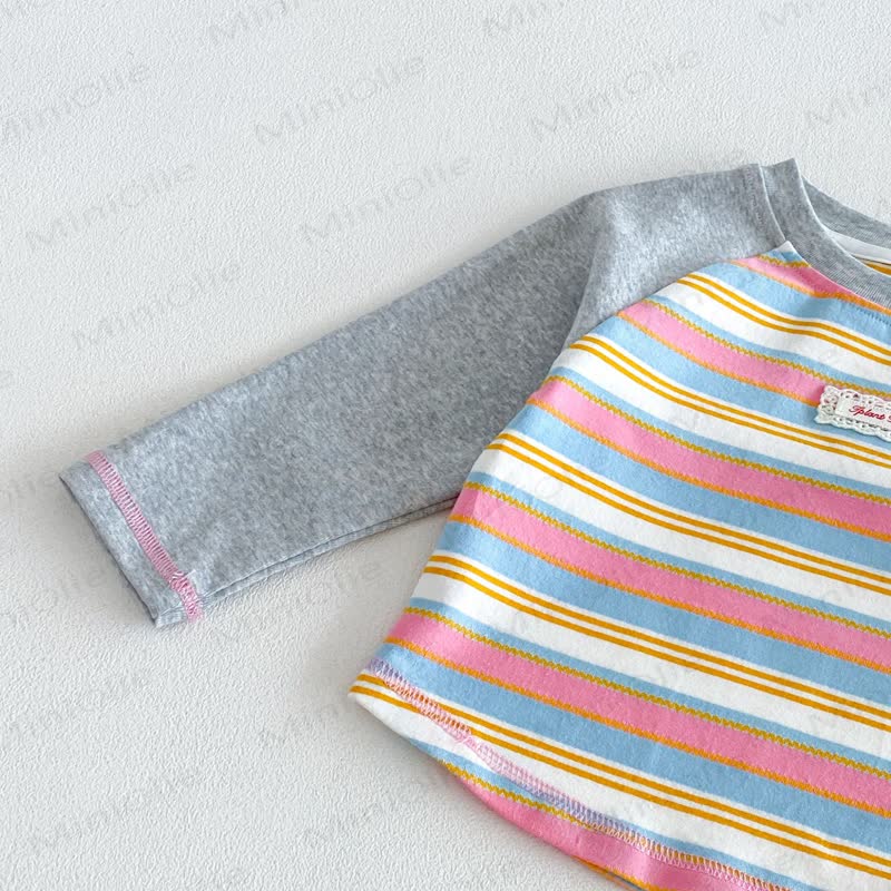 Baby Toddler Lace Label Color Block Long Sleeve T-Shirt - image 14