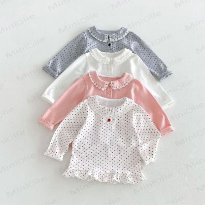 Baby Toddler Girl Lace Peter Pan Collar Long Sleeve T-Shirt - image 3
