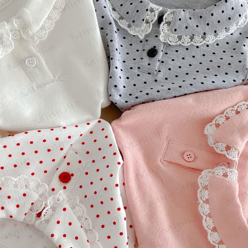 Baby Toddler Girl Lace Peter Pan Collar Long Sleeve T-Shirt - image 5