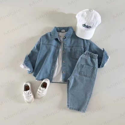 Baby Toddler Turn-Down Collar Long Sleeve Denim Jacket - image 3