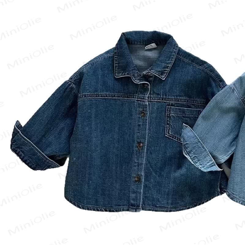 Baby Toddler Turn-Down Collar Long Sleeve Denim Jacket - image 5